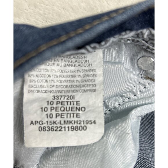 2 Lee Denim Capri Shorts Women’s Size 10 Pants Jeans Classic Relaxed Blue Black - Picture 13 of 14